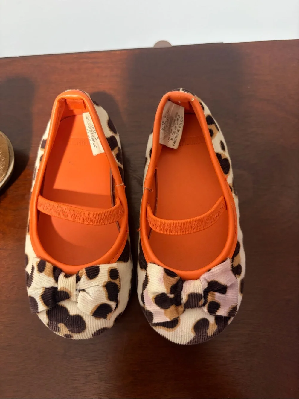 Tan Suede Tassel Ankle Boots & Leopard Print Orange-Trim Ballet Flats